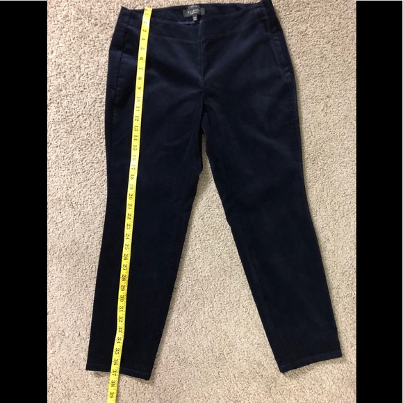 TALBOTS HERITAGE Velvet Pants Dark Navy Blue 12 WP - Picture 5 of 14
